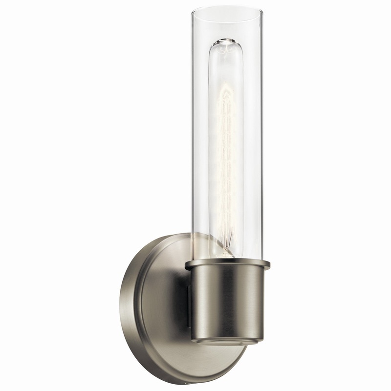 One Light Wall Sconce from the Aviv Collection in Brushed Nickel Finish by Kichler
