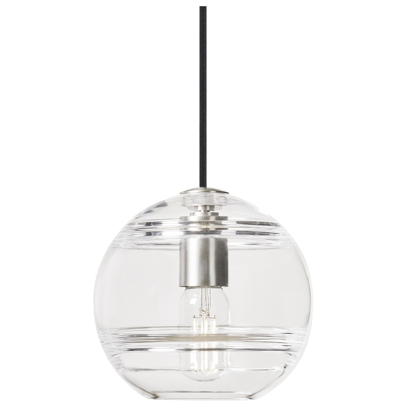 Sedona Medium Pendant Satin Nickel Clear None