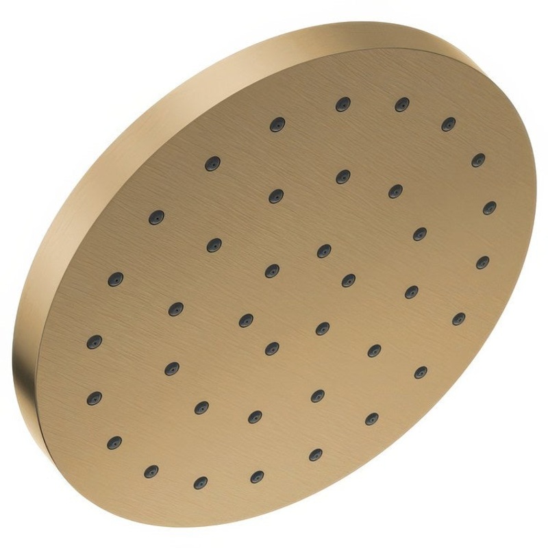 Showerhead Universal Showering Components 1 Functions Lumicoat Champagne Bronze 12 Inch 2.5 Gallons per Minute Round