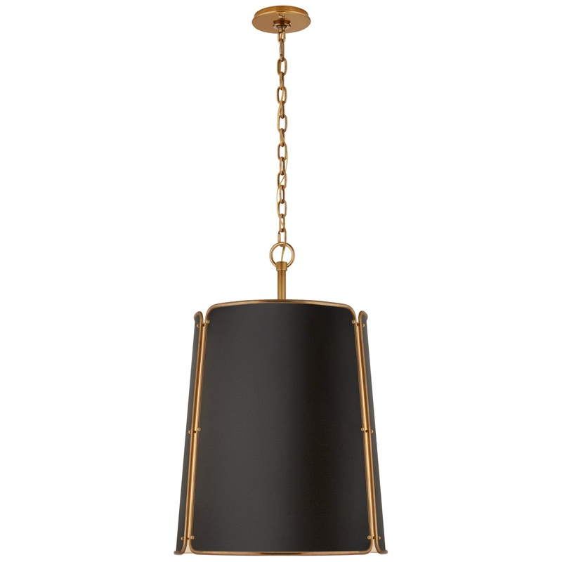 Six Light Pendant from the Hastings Collection in Hand-Rubbed Antique Brass Finish by Visual Comfort Signature