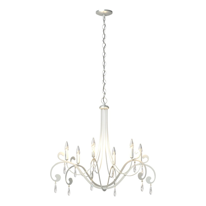 Stella 6-Arm Chandelier Vintage Platinum