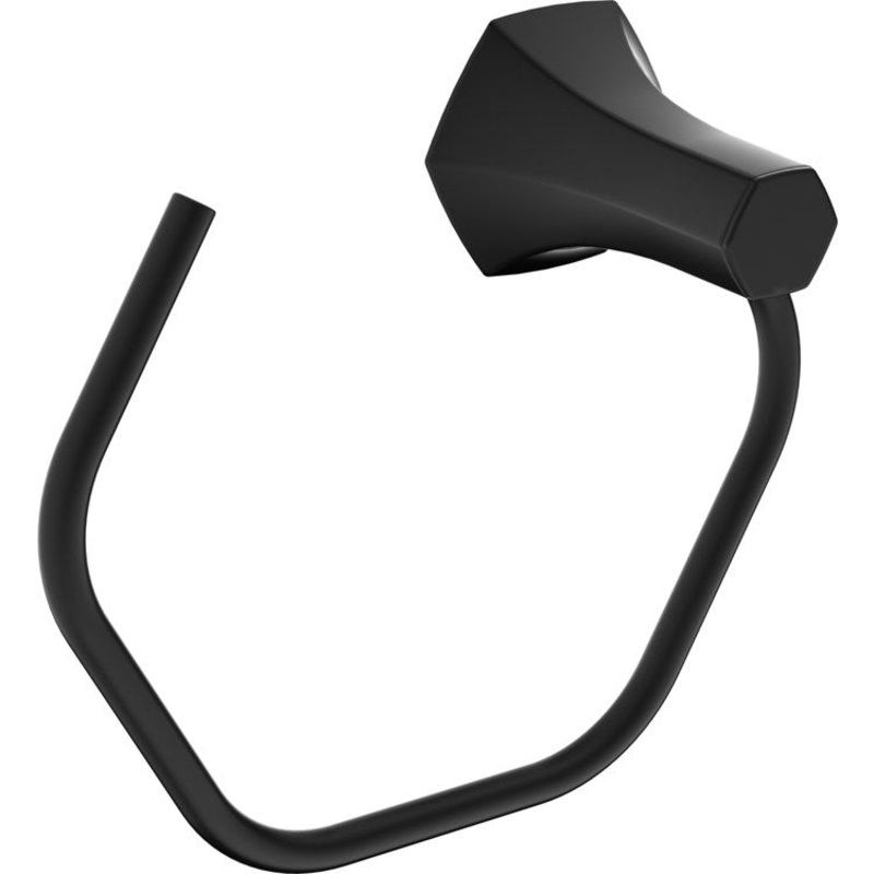 Towel Ring Locarno 7-3/4 Inch Open Matte Black Metal 3-1/2 Inch