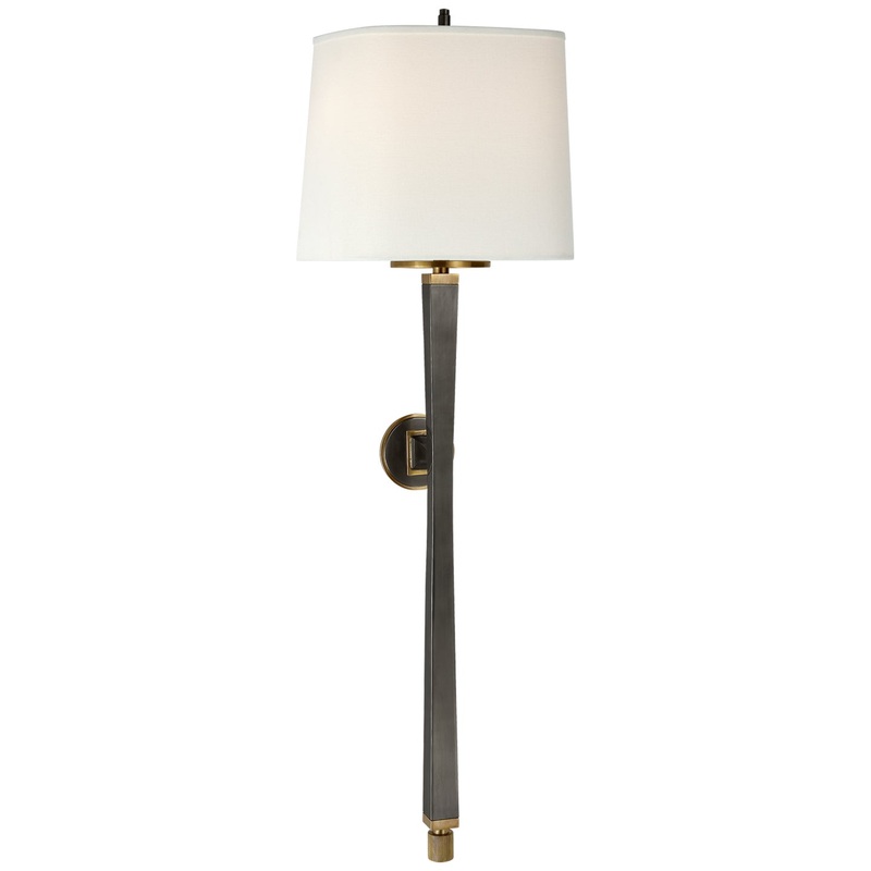 Two Light Wall Sconce from the Edie Collection in Bronze With Antique Brass Finish by Visual Comfort Signature