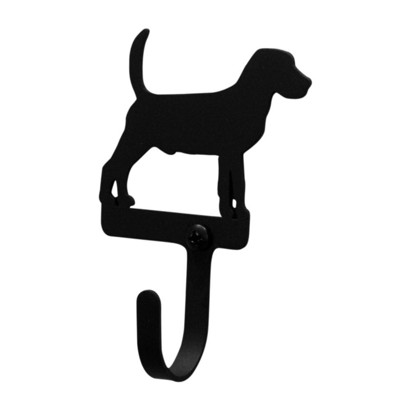 Village Wrought Iron WH-236-S Beagle Wall Hook Small