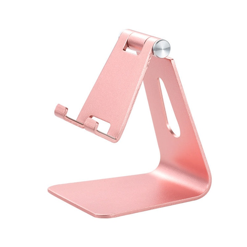 2 Pcs Pink Foldable Aluminum Alloy Phone & Tablet Stand – Adjustable Portable Desktop Holder