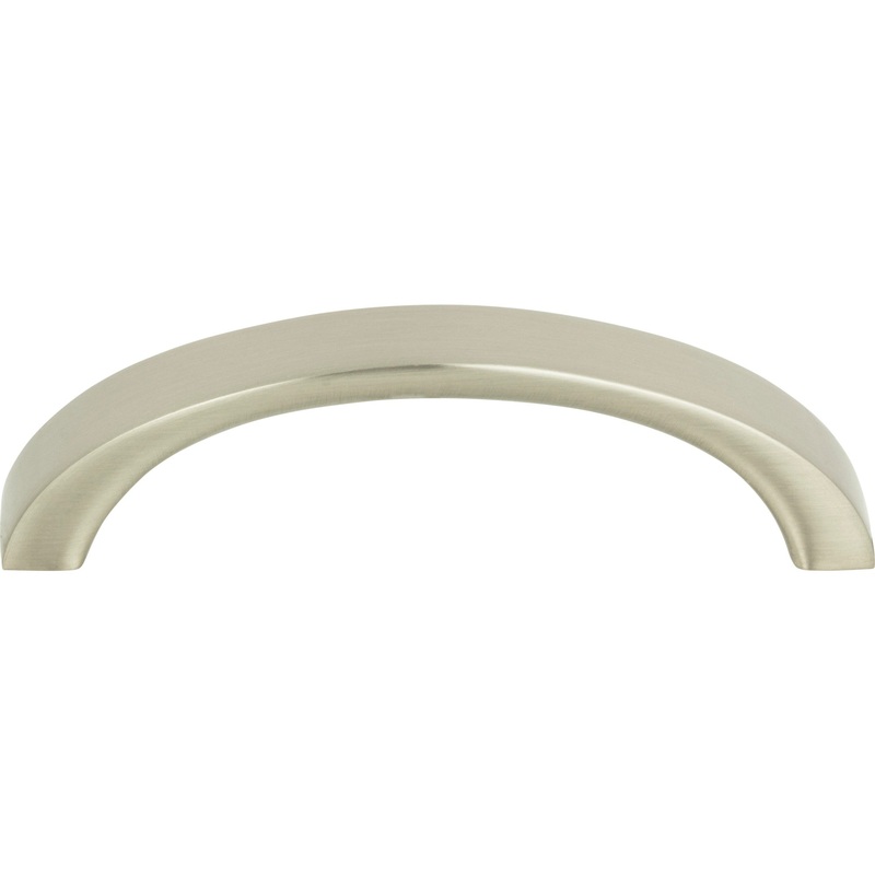 Atlas Homewares Tableau Curved Pull 2 1/2 Inch (c-c) Brushed Nickel