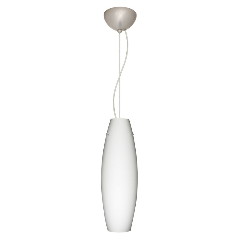 Besa 1KX-412707-LED-SN Tara One Light Pendant Satin Nickel