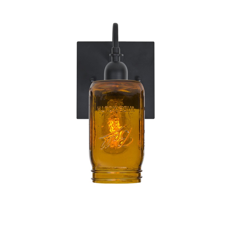 Besa 1WG-MILO4AM-EDIL-BK Milo One Light Wall Sconce Black