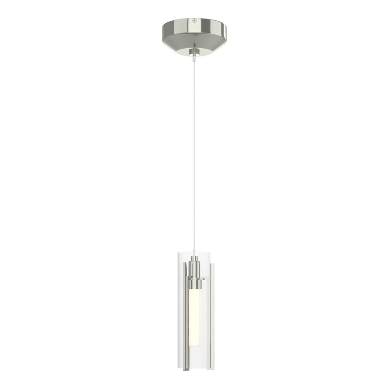 Exos Glass Low Voltage Mini Pendant Sterling Clear Glass (ZM)