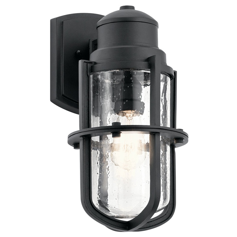 Kichler 49858BKT One Light Outdoor Wall Mount, Textured Black