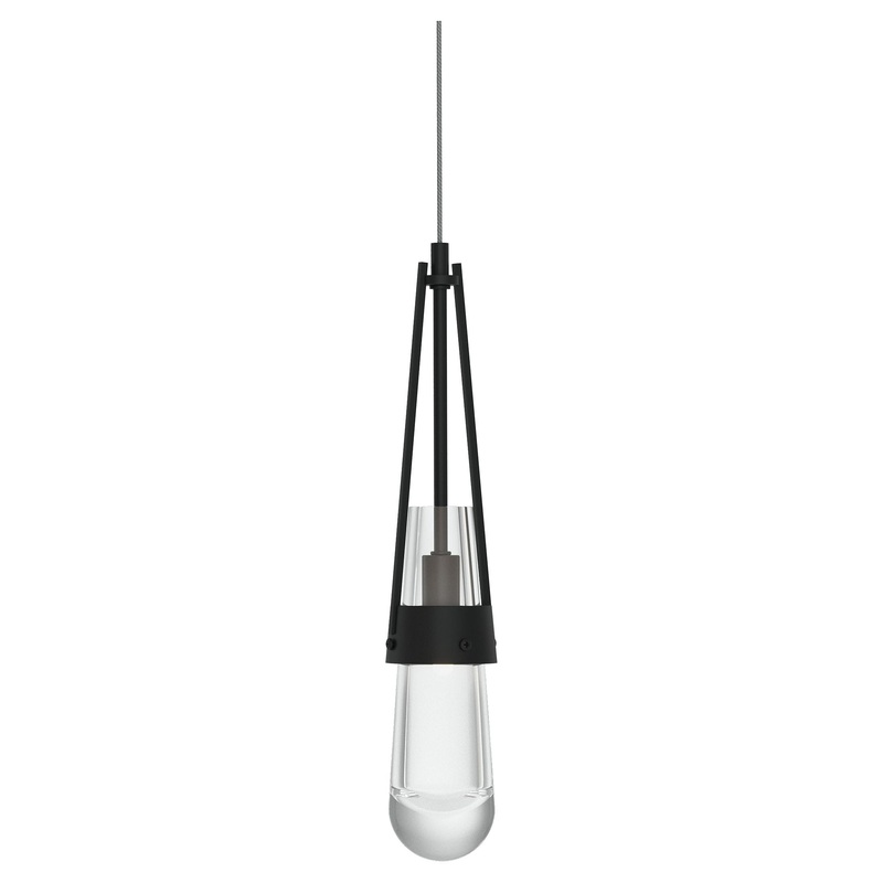 Link Clear Glass Low Voltage Mini Pendant Black