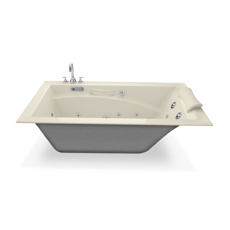 MAAX 101265-000-004-001 Optik 6032 Acrylic Alcove Left-Hand Drain Bathtub in Bone