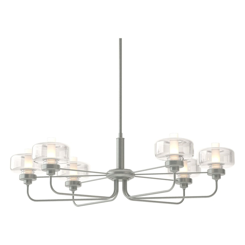 Nola Pendant Vintage Platinum Clear Glass (ZM)