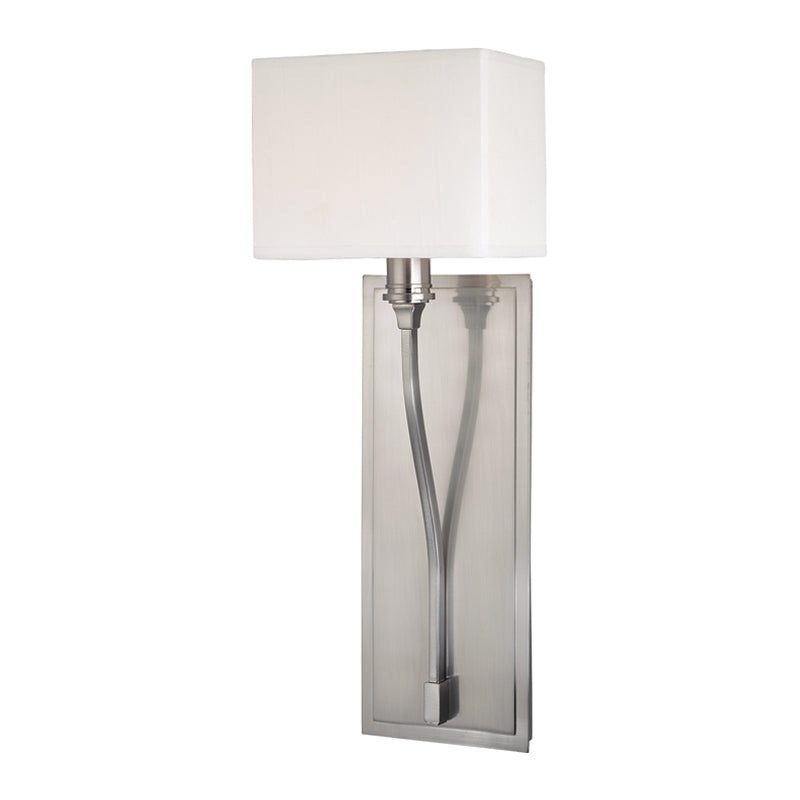 One Light Wall Sconce from the Selkirk Collection in Satin Nickel Finish by Hudson Valley