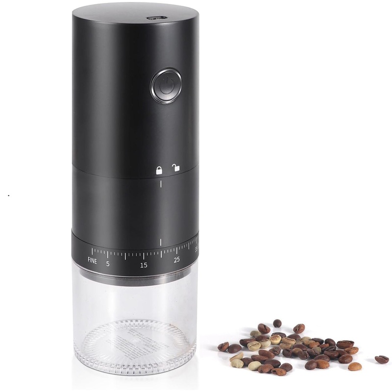 Portable Electric Coffee Grinder – 1500mAh Battery, 30-Mesh Fine Grind, USB-C Charging