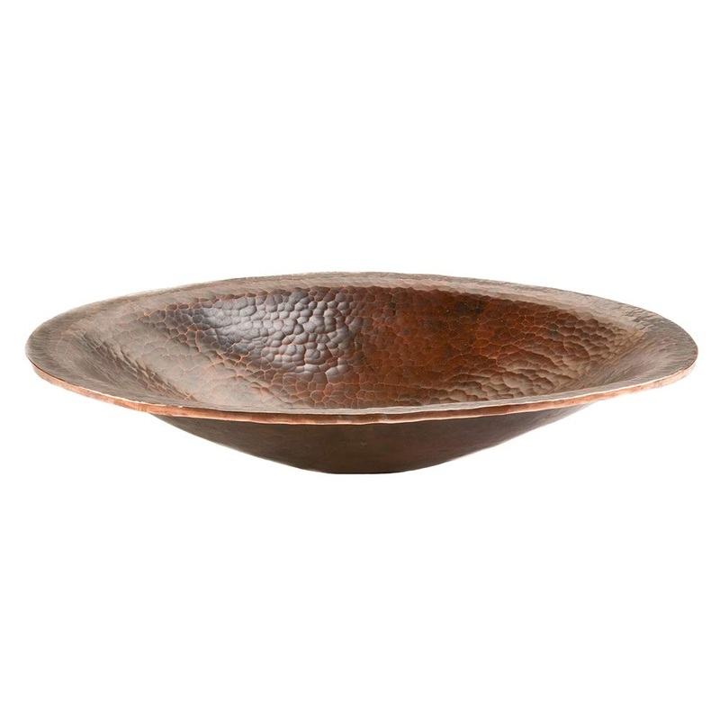 Premier Copper Products PVOVAL20 20-Inch Oval Hand Forged Old World Copper Vessel Sink, Oil Rubbed Bronze