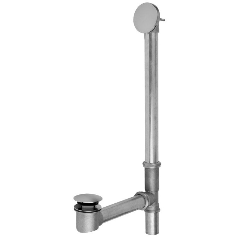 Tub Drain Bottom Outlet Standard Toe Control with Faceplate Round Waste Oil Rubbed Bronze Brass 10 Inch