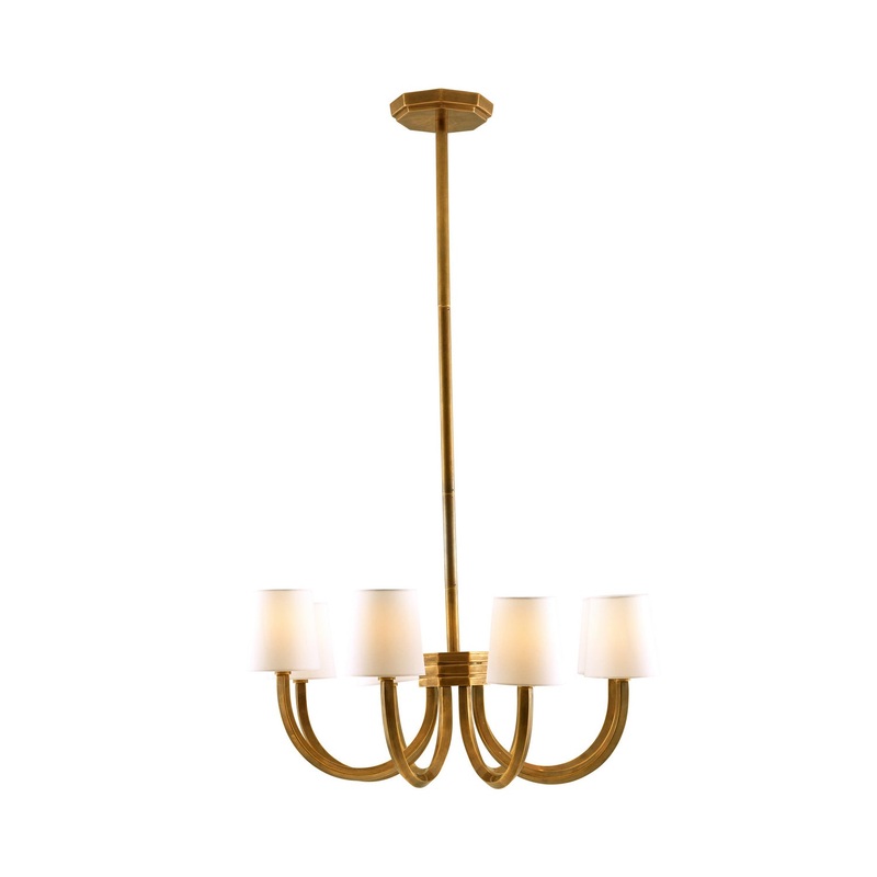 Arteriors DJ42000 Gaetano Eight Light Chandelier Vintage Brass