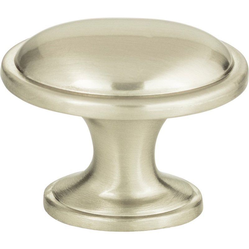 Atlas Homewares Austen Oval Knob 1 5/16 Inch Brushed Nickel