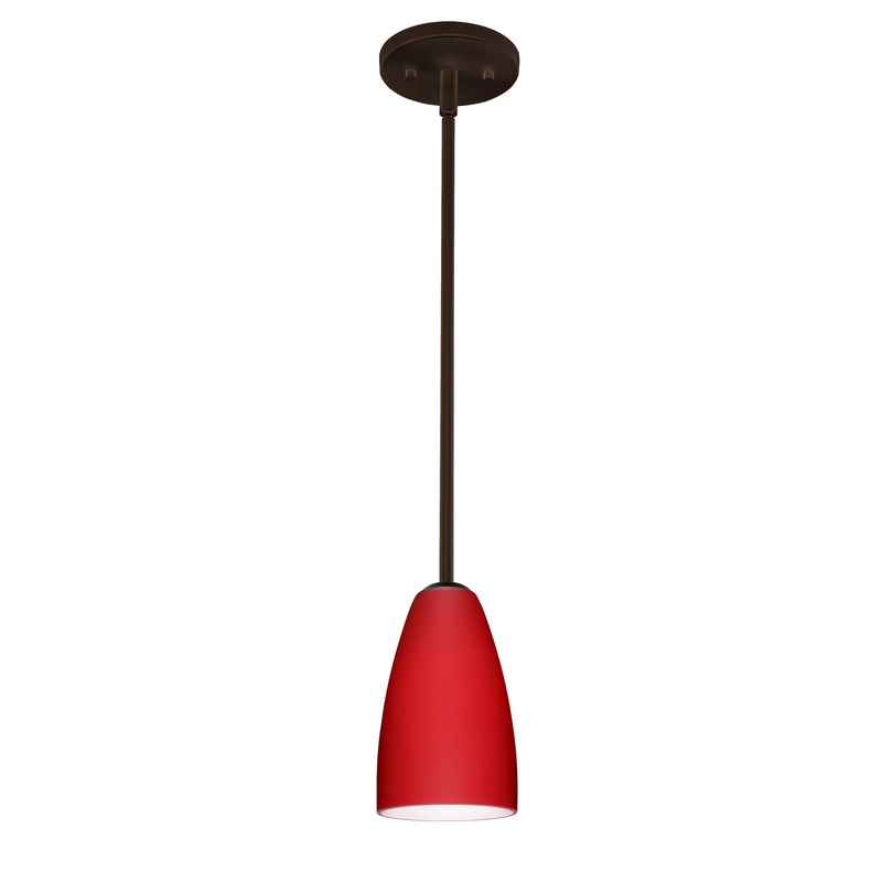 Besa 1TT-1511RM-LED-BR Riva One Light Pendant Bronze