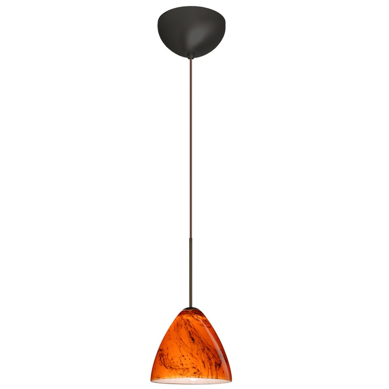 Besa 1XC-1779HB-LED-BR Mia One Light Pendant Bronze