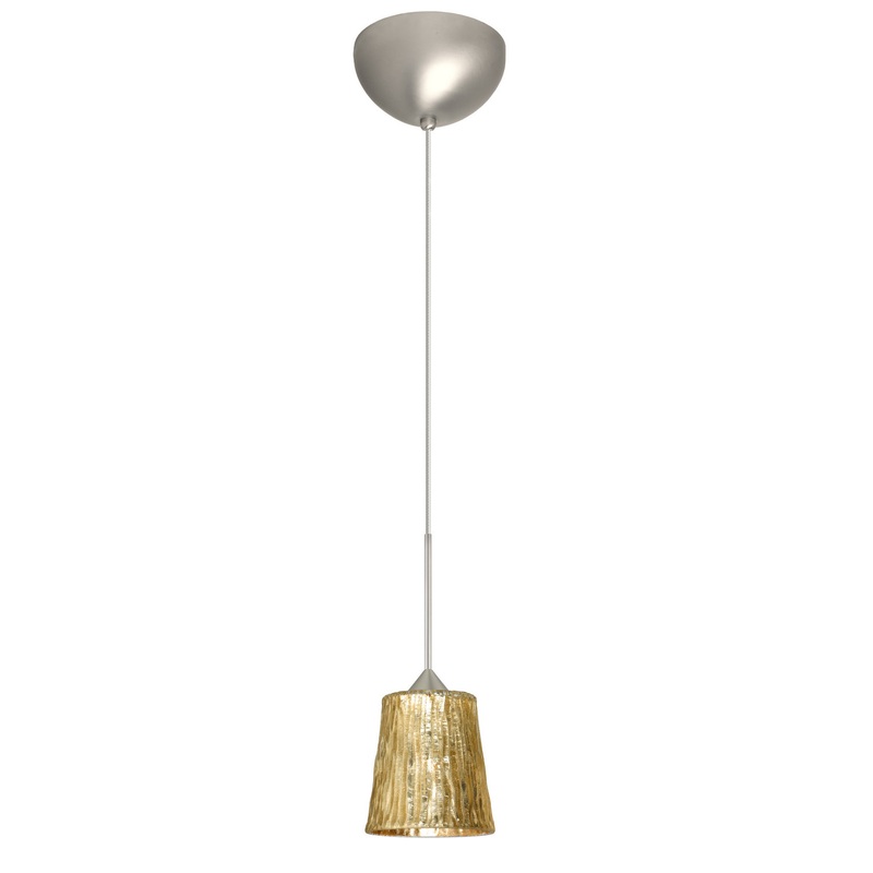 Besa 1XC-5125GF-SN Nico One Light Pendant Satin Nickel