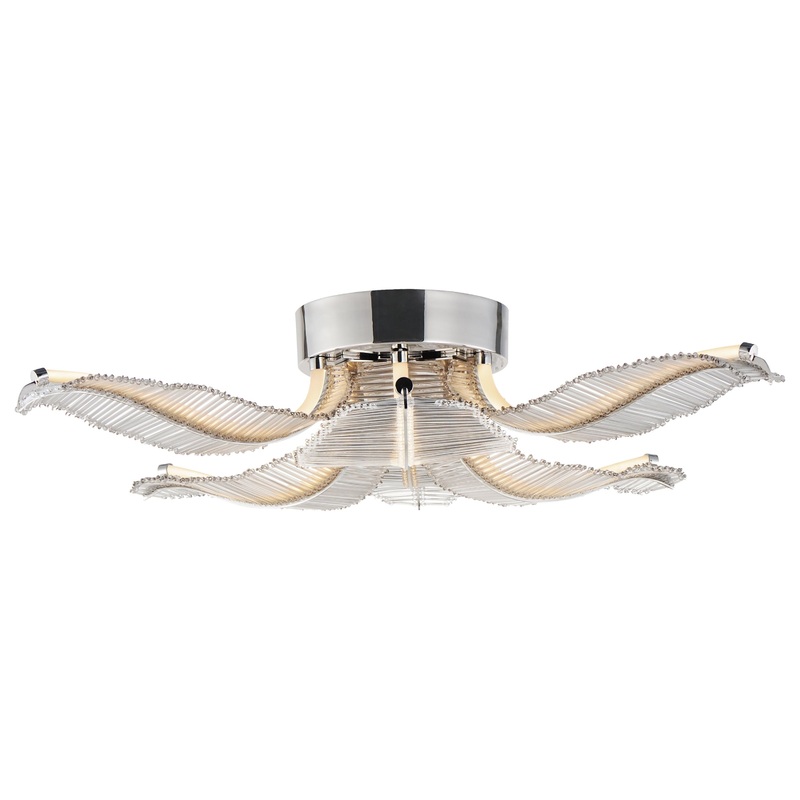 Lillet 6-Light LED Flush Mount Polished Nickel