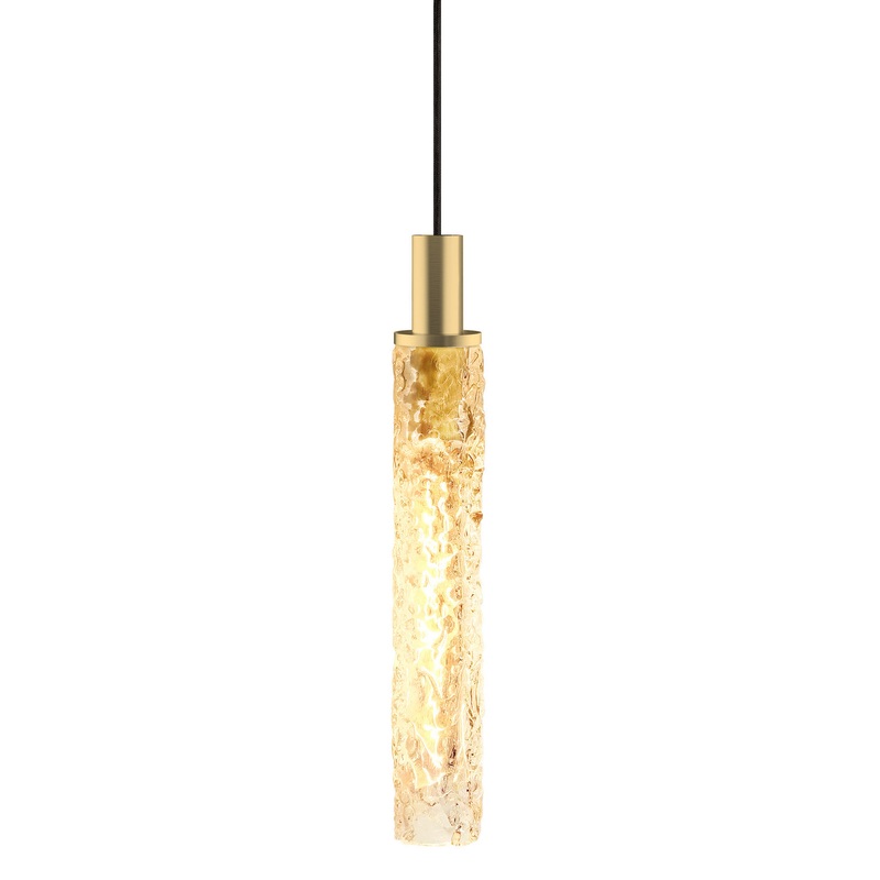 One Light Pendant from the Firenze Collection in Brushed Brass Finish by Stone Lighting