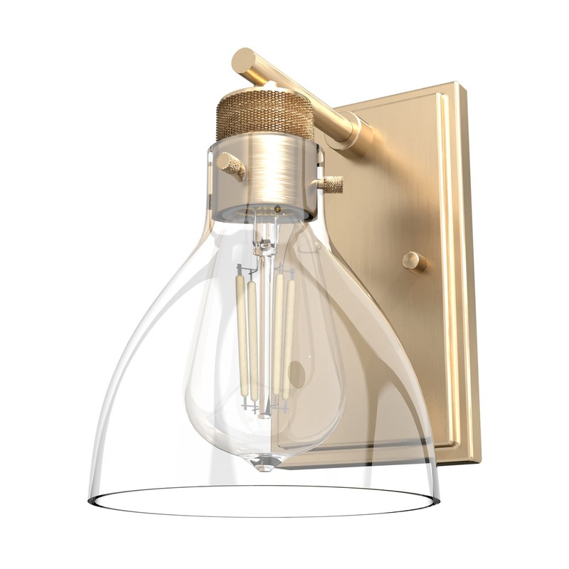 One Light Wall Sconce from the Van Nuys Collection in Alturas Gold Finish by Hunter