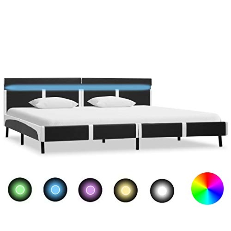SKM Giroletto Grigio con LED in Similpelle 180×200 cm (31.3kg)