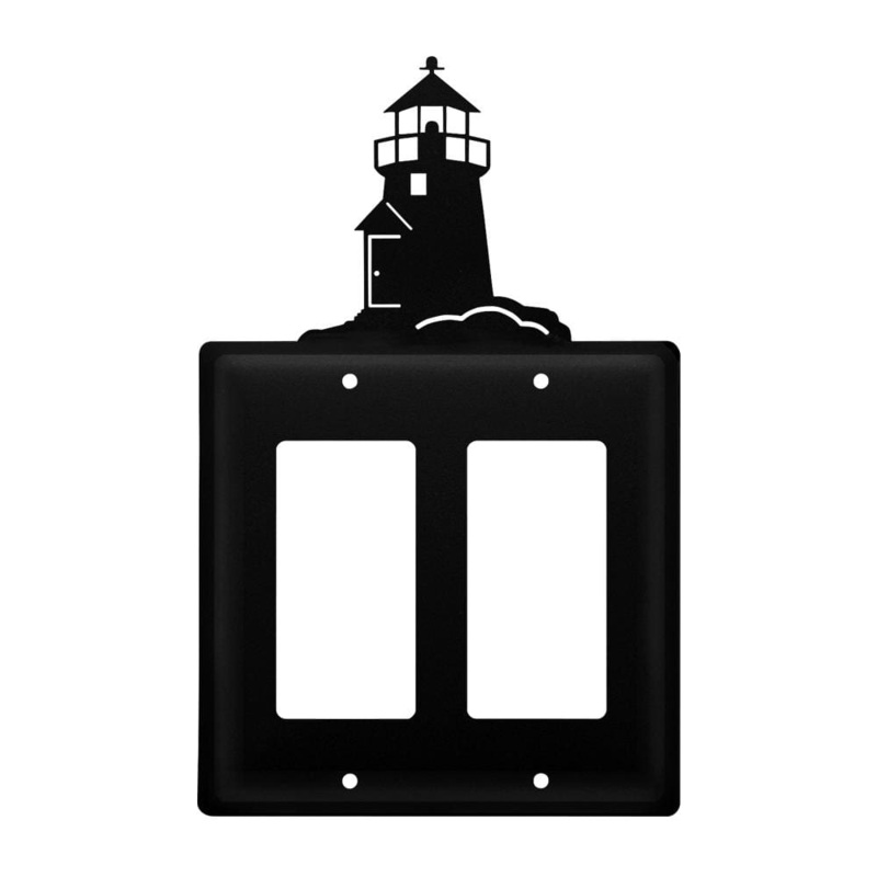 Village Wrought Iron EGG-10 Double Lighthouse Double GFI Cover