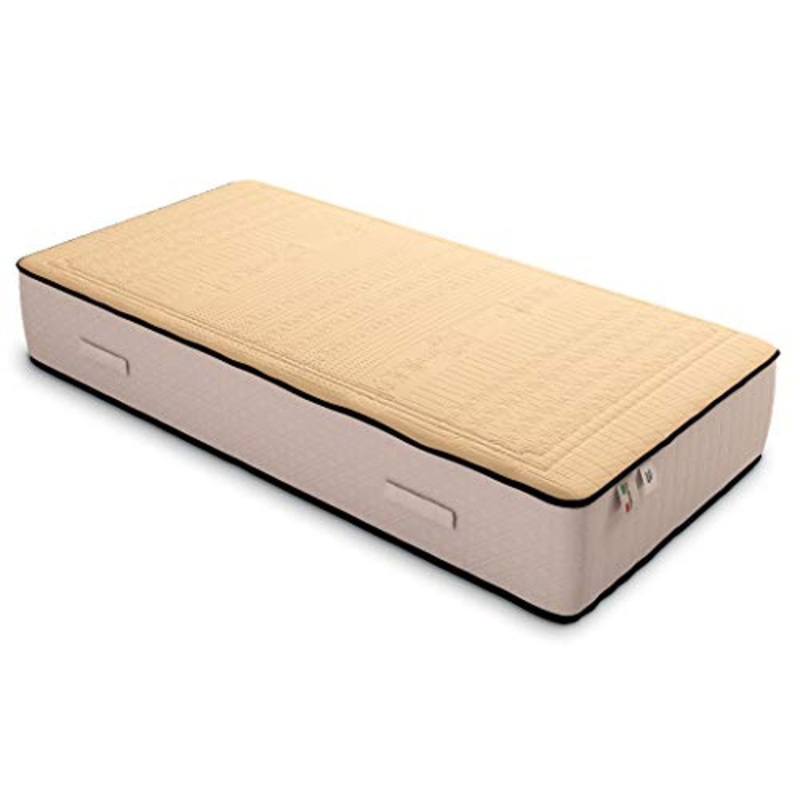 Baldiflex Emporio Materasso Singolo 80×180 cm Memory Cotton ad Alta Presa di Forma in Lattice e Memory Traspirante, Anallergico, Tessuto Antibatterico in Cotone. Altezza 18 cm.