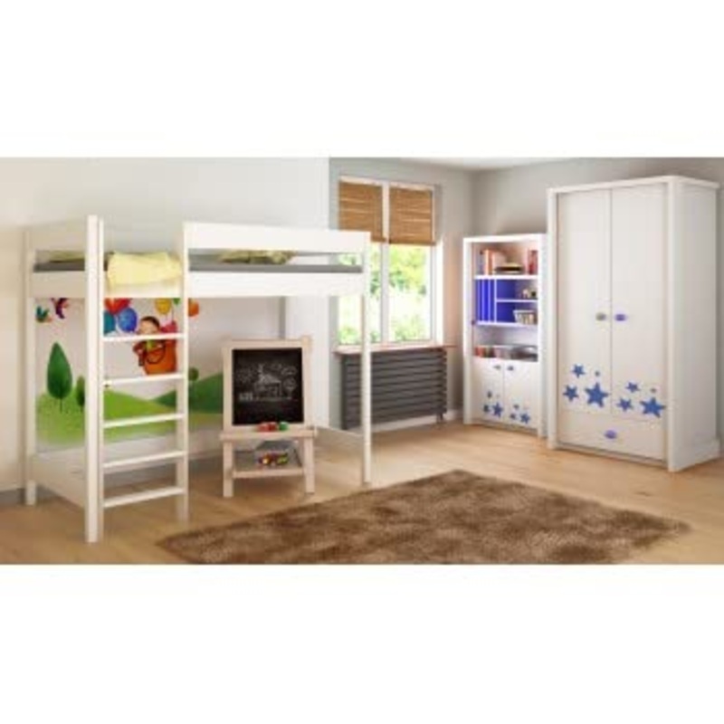 Children’s Beds Home Letti a soppalco per Bambini Bambini Junior Senza Materasso Incluso (200×90, Bianco)