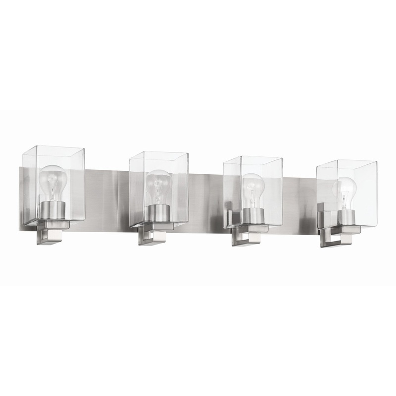 Craftmade 18532BNK4 McClane Four Light Vanity Brushed Polished Nickel