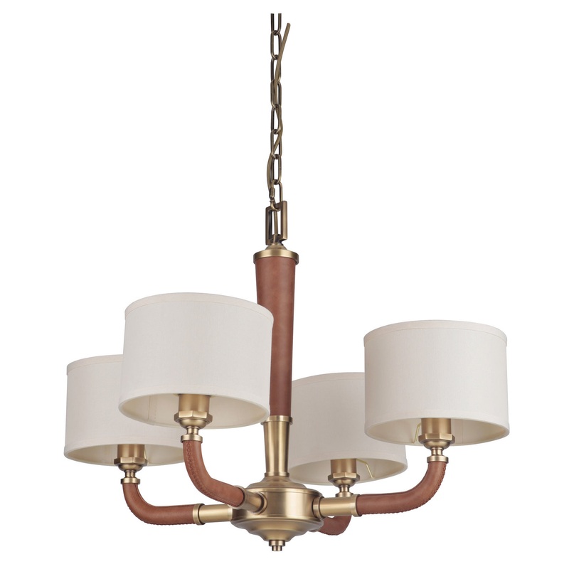 Craftmade 48124-VB Huxley – Gallery Four Light Chandelier Vintage Brass (Discontinued)
