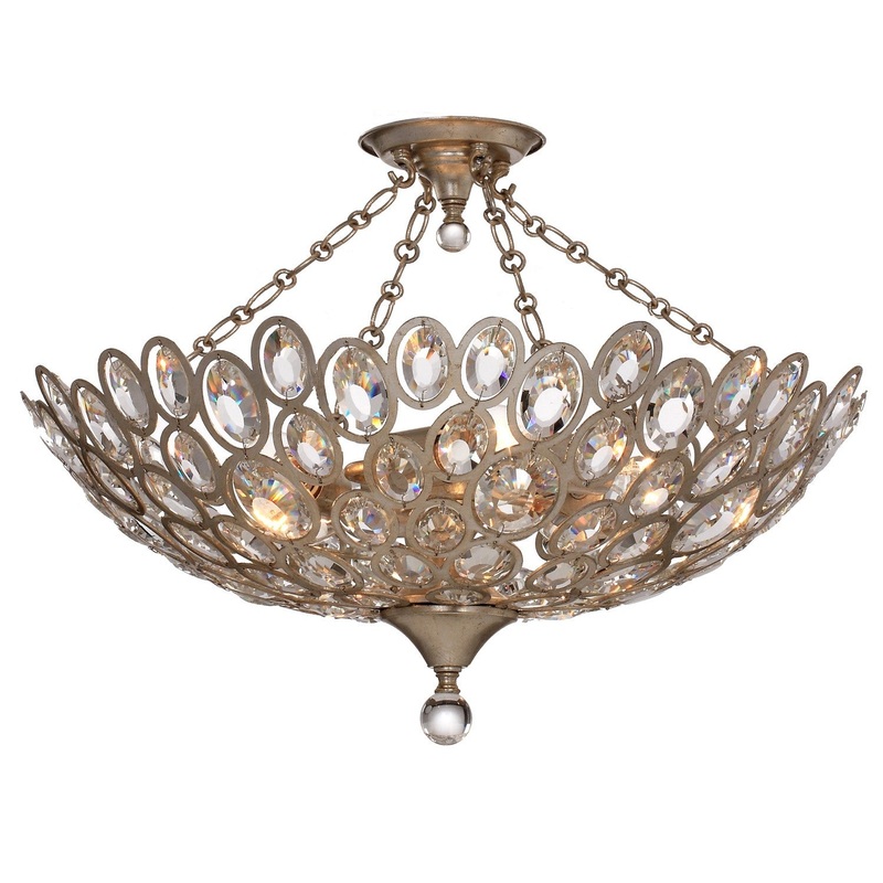 Crystorama 7587-DT_CEILING Sterling Five Light Semi Flush Mount Distressed Twilight