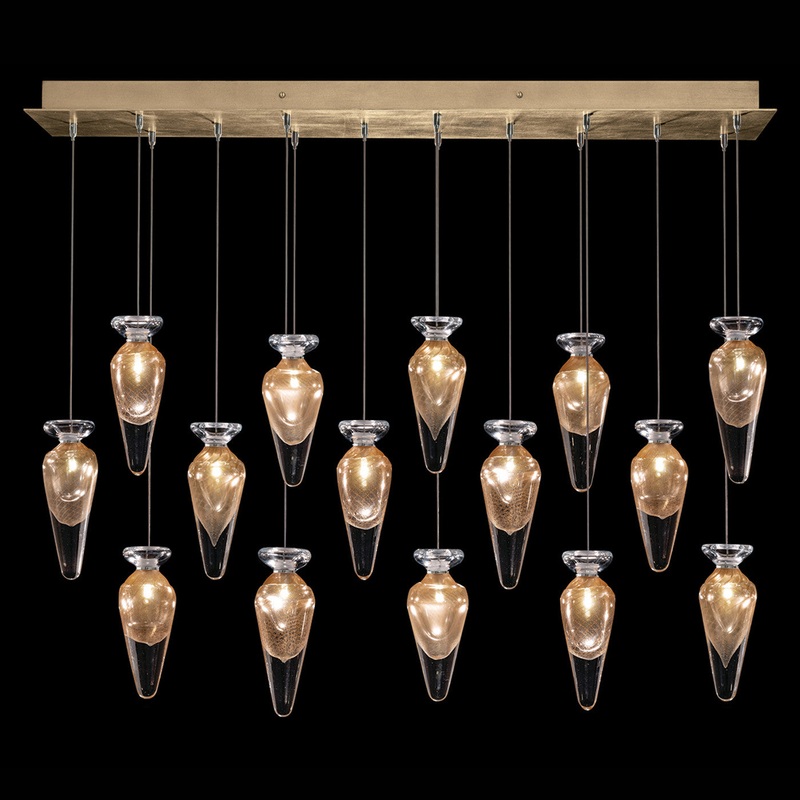 Essence 49″W Rectangular Pendant Gold/Gold Tear
