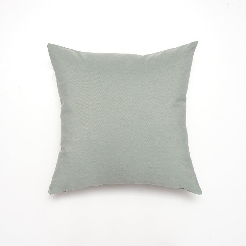 Green Solid Color Set of 2 Decorative Cushion Covers – 45x45cm, Soft Polyester (Inserts Not Included)