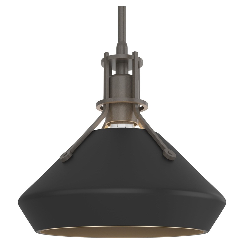 Henry Pendant with Chamfer Dark Smoke Black