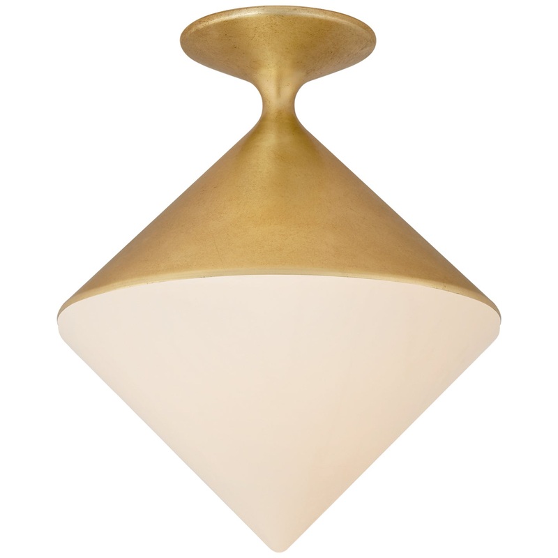LED Flush Mount from the Sarnen Collection in Gild Finish by Visual Comfort Signature