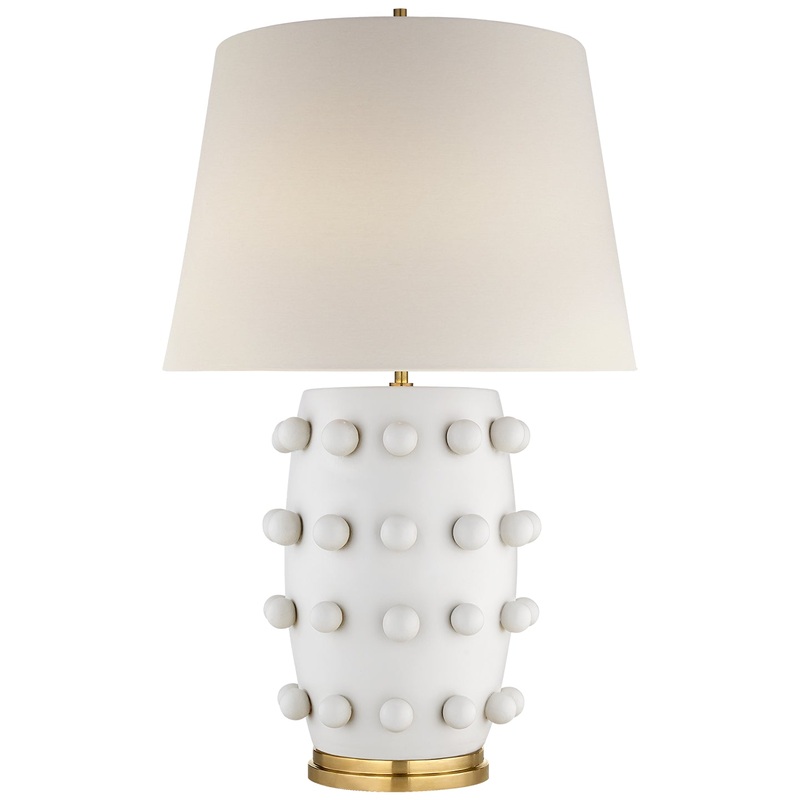 One Light Table Lamp from the Linden Collection in Plaster White Finish by Visual Comfort Signature