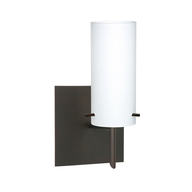 One Light Wall Sconce from the Copa Collection in Bronze Finish by Besa