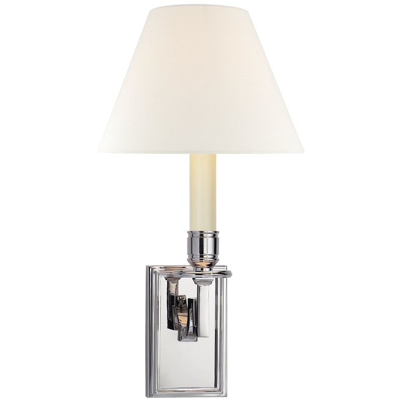 One Light Wall Sconce from the Dean Collection in Polished Nickel Finish by Visual Comfort Signature