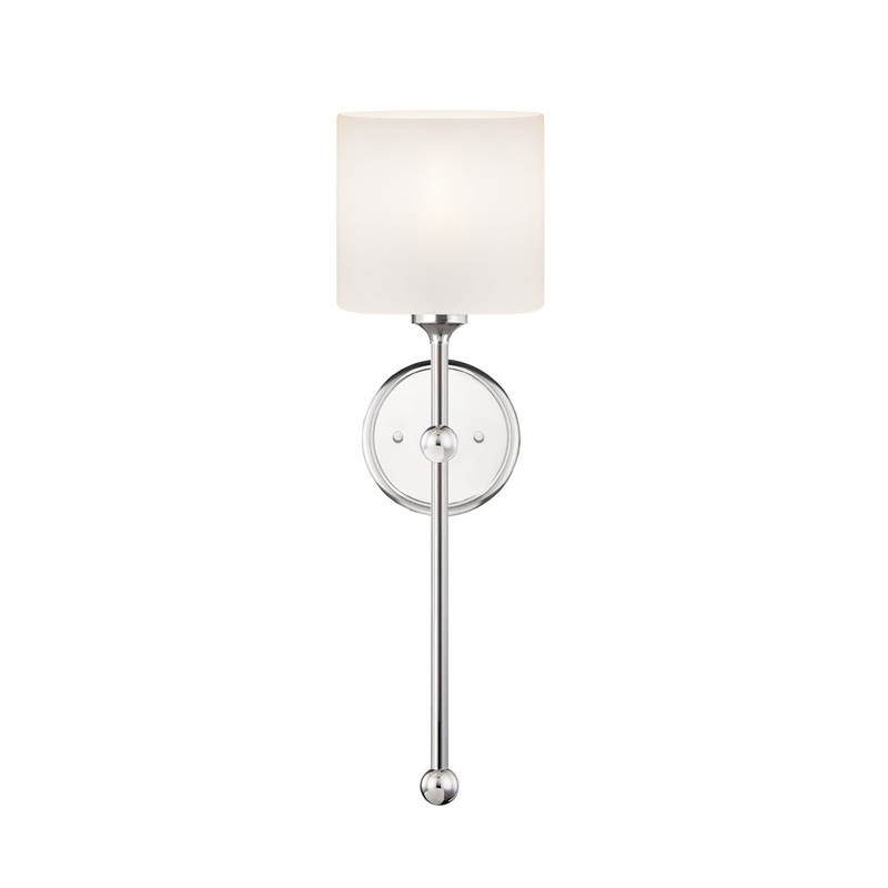 One Light Wall Sconce from the Sequoia Collection in Polished Chrome Finish by Justice Designs