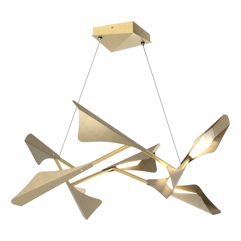 Plume 8-Light LED Pendant Modern Brass Soft Gold