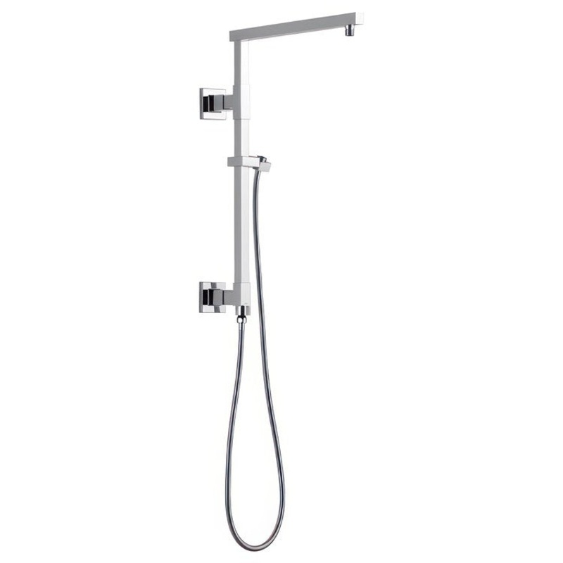 Shower Column Emerge Universal Showering Components Angular Lumicoat Chrome 18 Inch