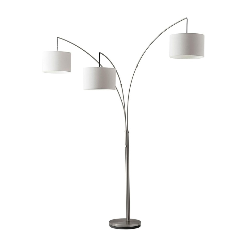 Trinity Arc Lamp Brushed Steel