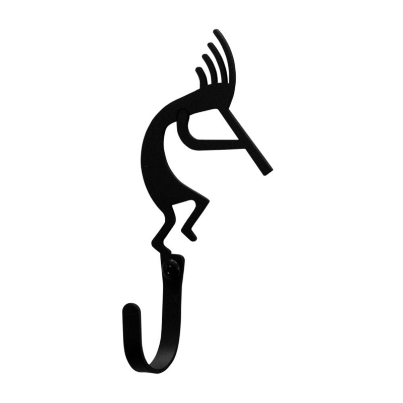 Village Wrought Iron WH-56-S Kokopelli Wall Hook Small