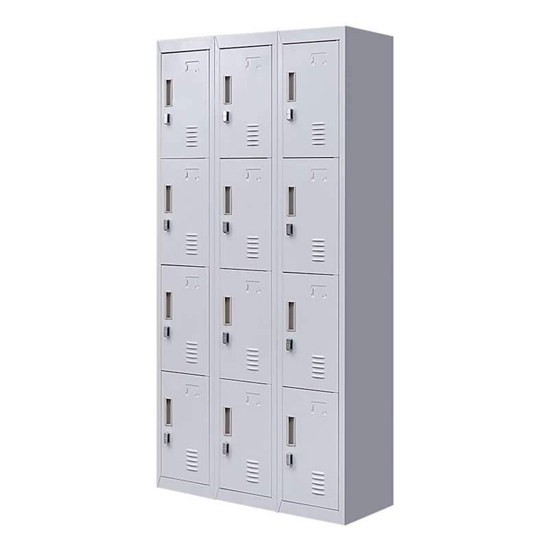 12-Door Locker for Office Gym Shed School Home Storage – Padlock-operated