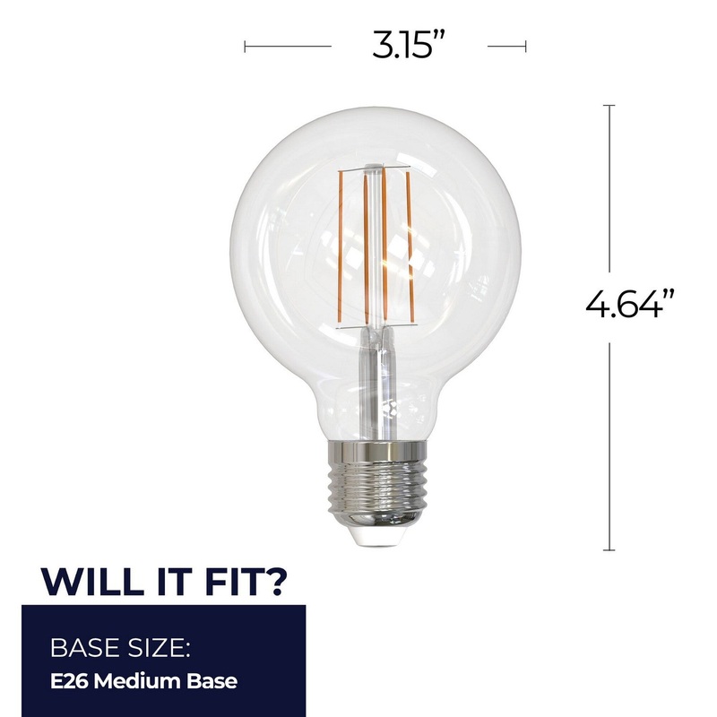 8.5 Watt G25 Clear, 800  Lumens, E26 base, 120 Volt Light Bulb by Bulbrite